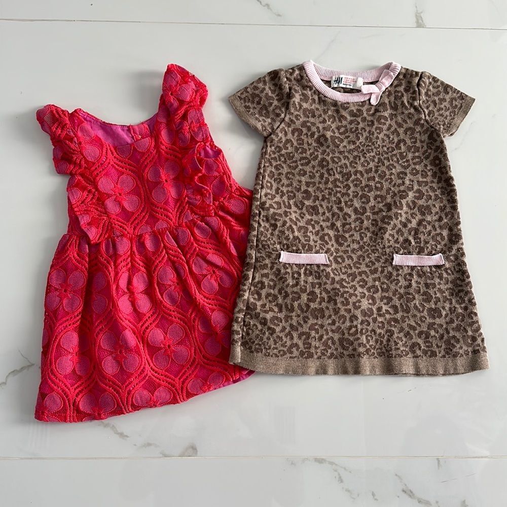 Bundle of 2 Baby Girls Dress (Genuine Kids 12Months / H&M 1 1/2 - 2 Y)